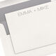 Modern Large Name Letterpress Flat Note Cards Image 5 of 5